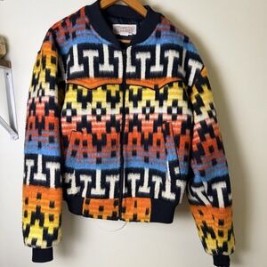 Vintage Tex Tan Western Wear Aztec Jacket Made Mexico Cowboy Western Rodeo‎